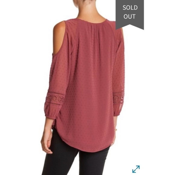 💎Nordstrom DR2 Crochet & Swiss Dot Blouse EUC - Picture 2 of 3